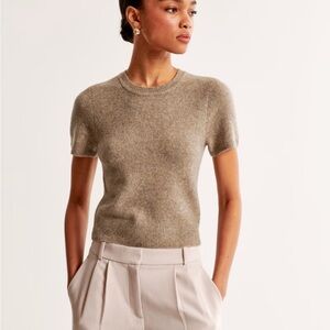 Women's Beige Short Sleeve Top
